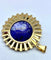 Pendentif H. Marty Limoges - Pendentif soleil en or jaune 18 carats et émail bleu 58 Facettes AB114