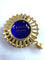 Pendentif H. Marty Limoges - Pendentif soleil en or jaune 18 carats et émail bleu 58 Facettes AB114
