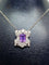 Pendentif Pendentif en platine à améthyste et diamants 58 Facettes AB109