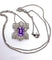 Pendentif Pendentif en platine à améthyste et diamants 58 Facettes AB109
