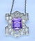 Pendentif Pendentif en platine à améthyste et diamants 58 Facettes AB109