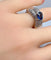 Bague 51 Bague jonc en or 18 carats avec saphir et diamants 58 Facettes AB155