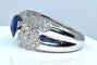Bague 51 Bague jonc en or 18 carats avec saphir et diamants 58 Facettes AB155