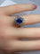 Bague 51 Bague marguerite saphir et diamants en or jaune 18 carats 58 Facettes AB152