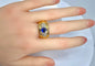 Bague 57 Bague jonc en or 18 carats avec saphir et diamants 58 Facettes AB148