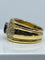 Bague 57 Bague jonc en or 18 carats avec saphir et diamants 58 Facettes AB148