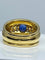 Bague 57 Bague jonc en or 18 carats avec saphir et diamants 58 Facettes AB148