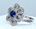 Bague 51 Bague fleur en or jaune 18 carats saphir et diamants 58 Facettes AB156