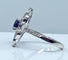 Bague 51 Bague fleur en or jaune 18 carats saphir et diamants 58 Facettes AB156