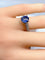 Bague 53 Bague jonc saphir de Ceylan et diamants en or jaune 18 carats 58 Facettes AB151