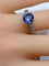 Bague 53 Bague jonc saphir de Ceylan et diamants en or jaune 18 carats 58 Facettes AB151