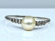 Bague 59 Bague en platine avec perle fine et diamants taille ancienne 58 Facettes AB162