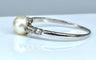 Bague 59 Bague en platine avec perle fine et diamants taille ancienne 58 Facettes AB162