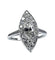 Bague 49 Bague marquise en platine et diamants vers 1900 58 Facettes AB159