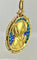 Pendentif SELLIER - Médaille Vierge en or jaune 18 carats, émail et perles fines 58 Facettes AB164