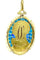 Pendentif SELLIER - Médaille Vierge en or jaune 18 carats, émail et perles fines 58 Facettes AB164
