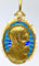 Pendentif SELLIER - Médaille Vierge en or jaune 18 carats, émail et perles fines 58 Facettes AB164