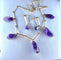Boucles d'oreilles Parure - Collier et boucles d’oreilles en or jaune 18 carats et améthystes 58 Facettes AB173