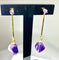 Boucles d'oreilles Parure - Collier et boucles d’oreilles en or jaune 18 carats et améthystes 58 Facettes AB173