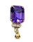 Pendentif Pendentif en or jaune 18 carats avec améthyste et diamants 58 Facettes AB176