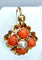 Boucles d'oreilles Parure Napoléon III - Pendentif et boucles d’oreilles en or jaune, corail et perles fines 58 Facettes AB185