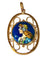 Pendentif Limoges - Pendentif ovale en or jaune 18 carats émaillé 58 Facettes AB195