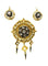 Boucles d'oreilles Parure Napoléon III - Broche et boucles d’oreilles en or 18 carats, diamants et perles 58 Facettes AB186