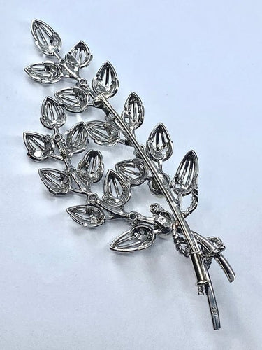 Broche Broche florale en platine et or 18 carats, perles et diamants 58 Facettes AB213