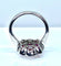 Bague 51 Bague marguerite en or blanc 18 carats rubis et diamants 58 Facettes AB218