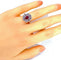Bague 51 Bague marguerite en or blanc 18 carats rubis et diamants 58 Facettes AB218