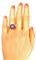 Bague 52 Bague en or blanc 18 carats avec rubis et diamants 58 Facettes AB221