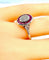 Bague 52 Bague en or blanc 18 carats avec rubis et diamants 58 Facettes AB221