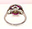 Bague 52 Bague en or blanc 18 carats avec rubis et diamants 58 Facettes AB221