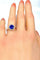 Bague 53 Bague marguerite - Bague en or blanc 18 carats saphir et diamants 58 Facettes AB222