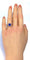 Bague 53 Bague marguerite - Bague en or blanc 18 carats saphir et diamants 58 Facettes AB222