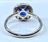 Bague 53 Bague marguerite - Bague en or blanc 18 carats saphir et diamants 58 Facettes AB222