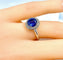 Bague 53 Bague marguerite - Bague en or blanc 18 carats saphir et diamants 58 Facettes AB222