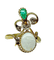 Bague 56 Bague en or jaune et or blanc 18 carats, opale, émeraude et diamants 58 Facettes AB226