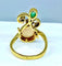 Bague 56 Bague en or jaune et or blanc 18 carats, opale, émeraude et diamants 58 Facettes AB226