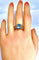 Bague 59 Bague bandeau en or jaune 18 carats avec topazes et diamants 58 Facettes AB229