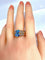 Bague 59 Bague bandeau en or jaune 18 carats avec topazes et diamants 58 Facettes AB229