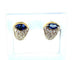 Boucles d'oreilles Boucles d’oreilles en or jaune 18 carats saphirs navette et diamants 58 Facettes AB235
