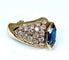 Boucles d'oreilles Boucles d’oreilles en or jaune 18 carats saphirs navette et diamants 58 Facettes AB235
