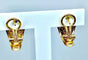 Boucles d'oreilles Boucles d’oreilles en or jaune 18 carats saphirs navette et diamants 58 Facettes AB235