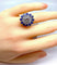 Bague 51 Bague en or blanc 18 carats avec diamants et saphirs 58 Facettes AB241