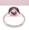 Bague 53 Bague en or blanc 18 carats avec diamant taille ancienne et rubis 58 Facettes AB242