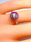 Bague 53 Bague en or blanc 18 carats avec diamant taille ancienne et rubis 58 Facettes AB242