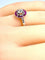 Bague 53 Bague en or blanc 18 carats avec diamant taille ancienne et rubis 58 Facettes AB242