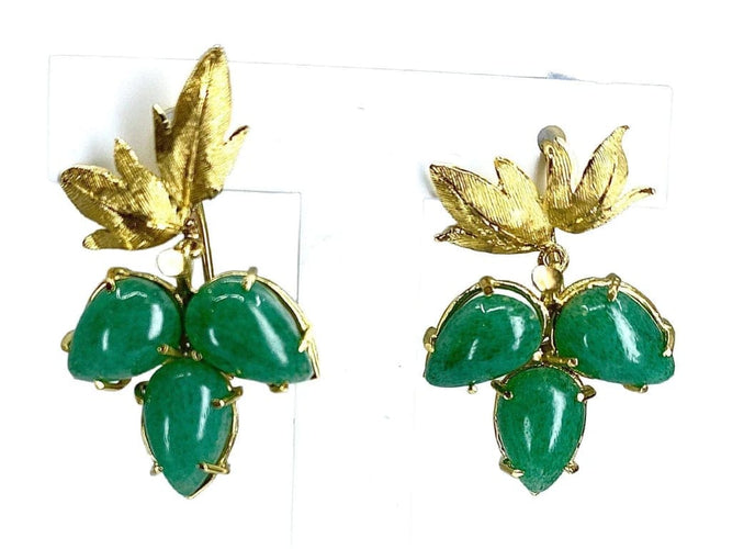 Boucles d'oreilles Boucles d’oreilles en or jaune 18 carats aux aventurines 58 Facettes AB243