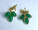 Boucles d'oreilles Boucles d’oreilles en or jaune 18 carats aux aventurines 58 Facettes AB243